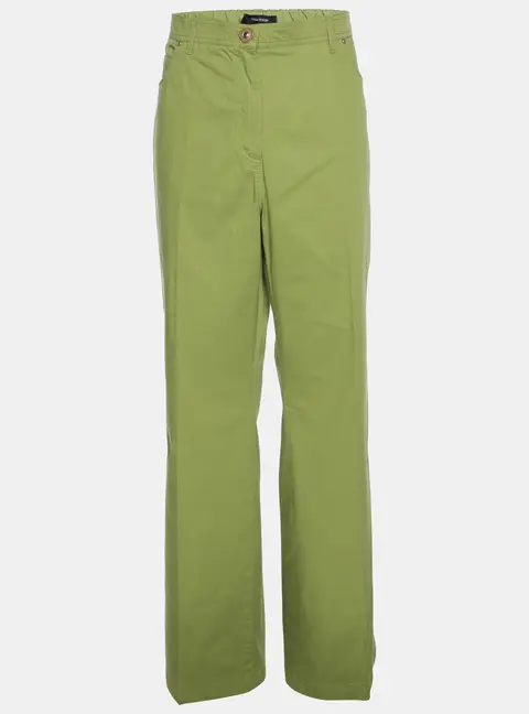 Elena Miro Green Stretch Cotton Wide Leg Pants XL