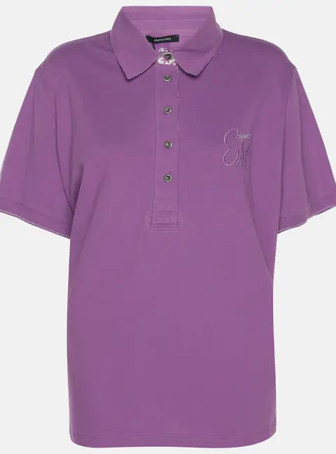 Elena Miro Purple Jersey Polo T-Shirt XL