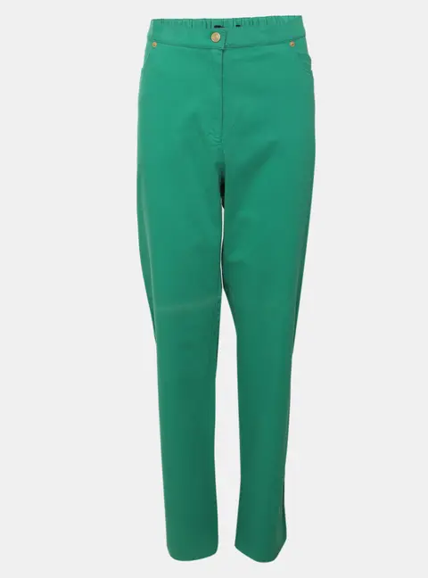 Elena Miro Green Stretch Denim Pants XXXL