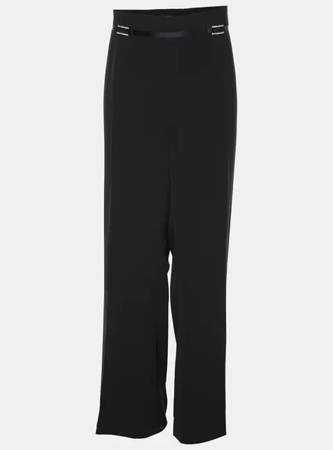 Elena Miro Navy Blue Crepe Straight Pants XXL