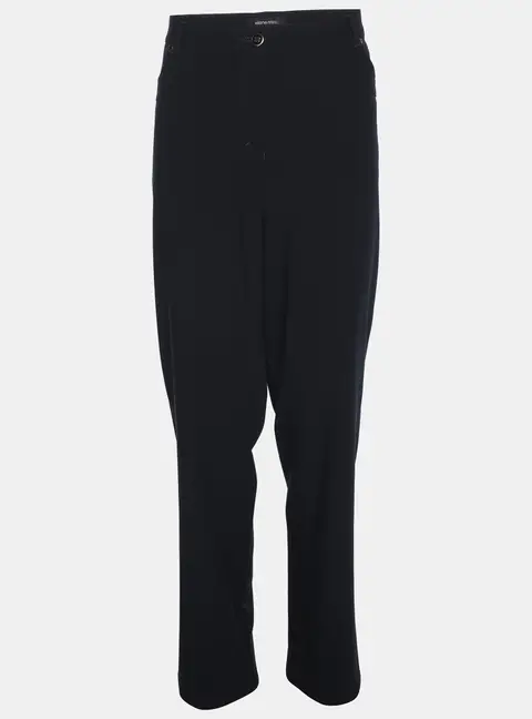 Elena Miro Navy Blue Satin Pocket Embellished Trousers XL