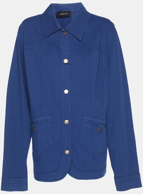 Elena Miro Blue Denim Shirt Jacket XL