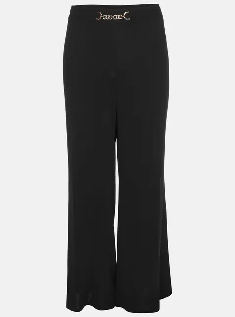 Elena Miro Black Jersey Embellished Pants XXL