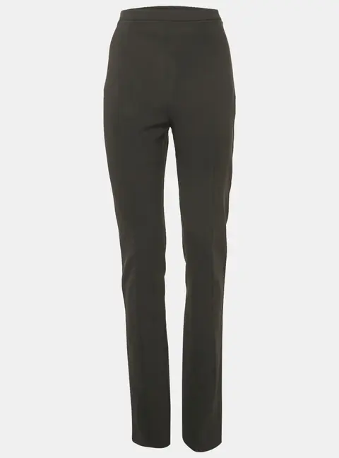 Elisabetta Franchi Black Crepe High Rise Trousers L
