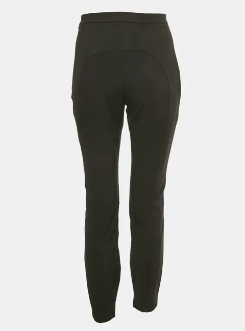 Elisabetta Franchi Black Drill Jersey Trousers L