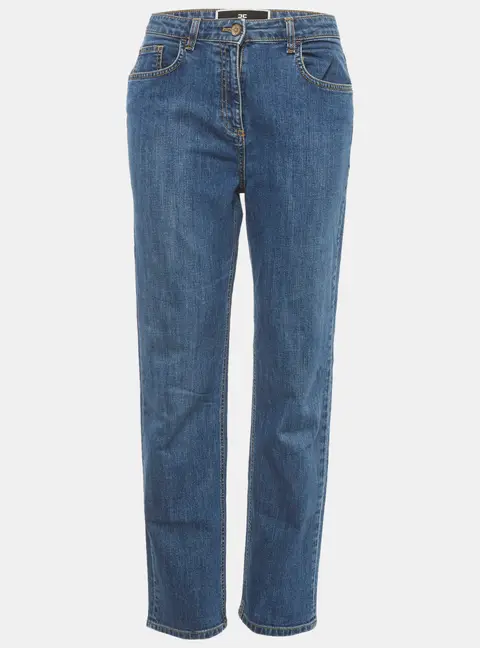 Elisabetta Franchi Blue Faded Denim Skinny Jeans M/Waist 28"