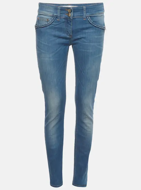 Elisabetta Franchi Blue Denim Slim Fit Jeans M / Waist 31"