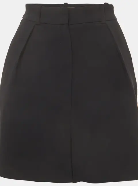 Elisabetta Franchi Black Crepe Side Stripe Regular Fit Shorts M