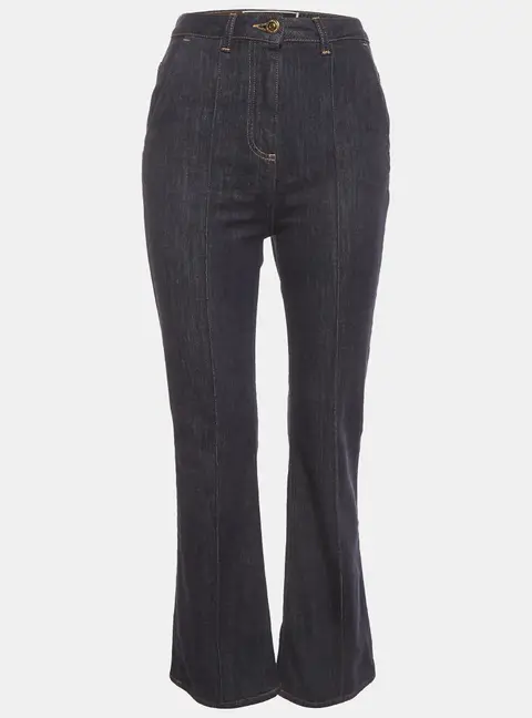 Elisabetta Franchi Blue Denim Flared Jeans S/Waist 24"
