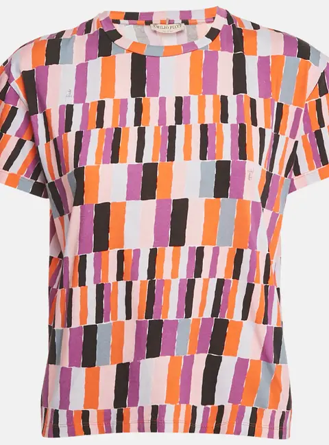 Emilio Pucci Multicolor Printed Jersey T-Shirt S