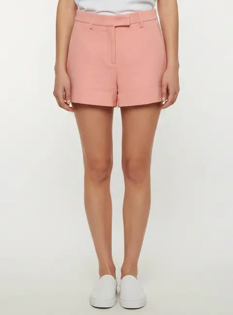 Emilio Pucci Pink Crepe High Waisted Shorts S