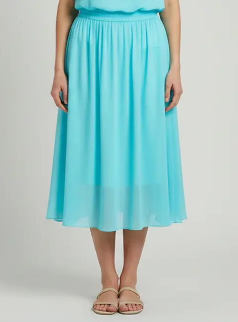 Emilio Pucci Blue Jersey Midi Skirt