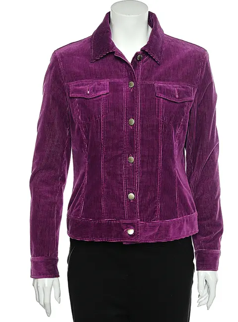 Emilio Pucci Purple Corduroy Button Front Jacket M