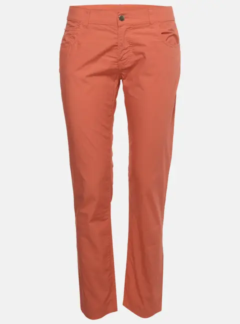 Emporio Armani Salmon Red Cotton Cropped Pants M