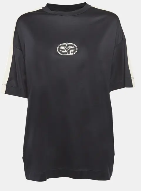 Emporio Armani Black Lyocell Blend Crewneck T-Shirt XL