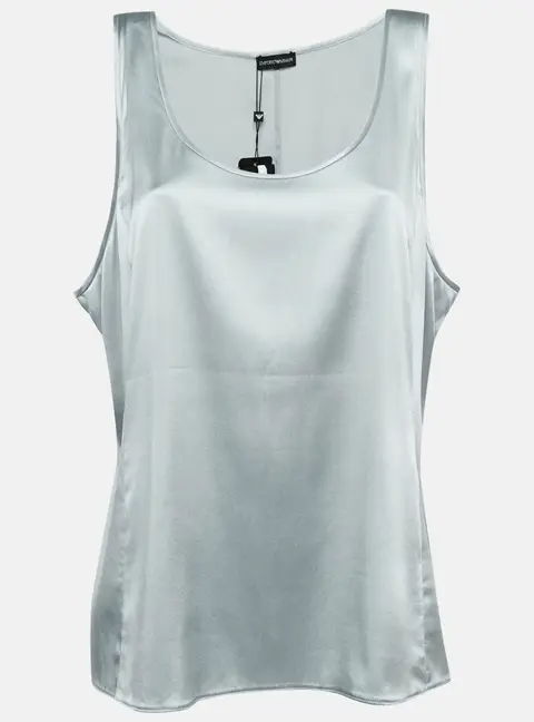 Emporio Armani Grey Satin Tank Top XL