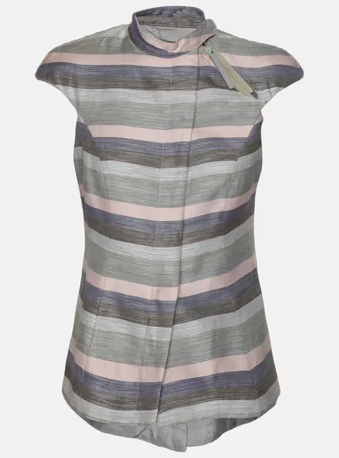 Emporio Armani Multicolor Striped Cotton Sleeveless Vest S