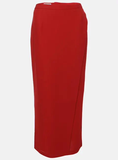 Emporio Armani Red Viscose Maxi Skirt M