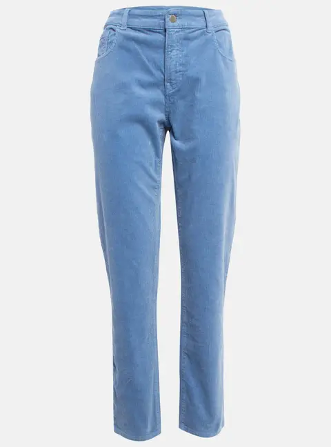 Emporio Armani Blue Corduroy High Rise Skinny Jeans L Waist 31"