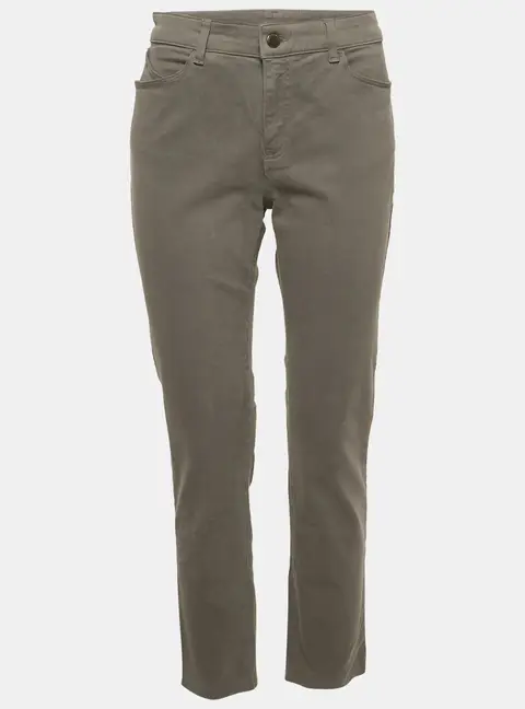 Emporio Armani Grey Cotton Drill Skinny Jeans L Waist 31"