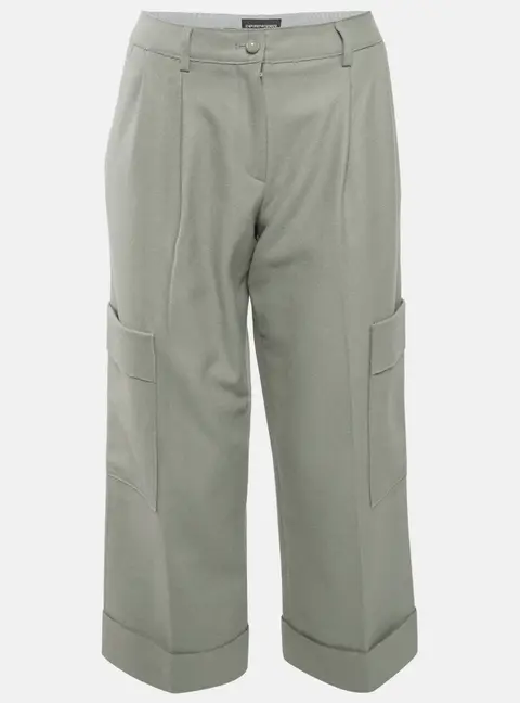 Emporio Armani Green Felt Cargo Pants M