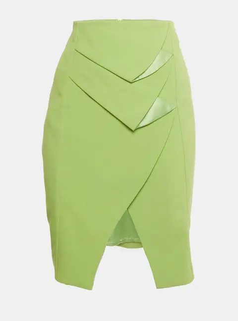 Emporio Armani Green Crepe Pencil Skirt M