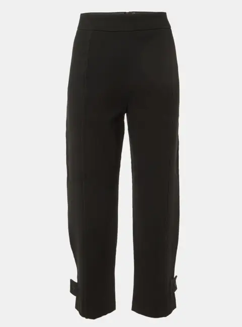 Emporio Armani Black Crepe Tapered Pants S