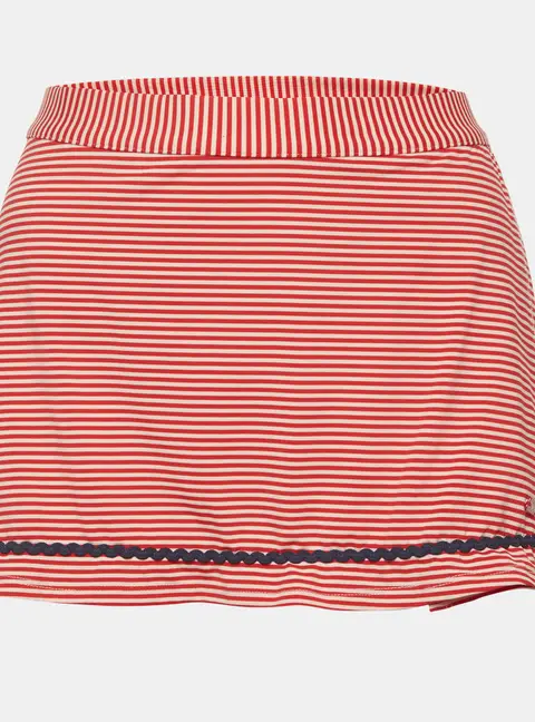 Emporio Armani Red/White Striped Jersey Mini Skirt L