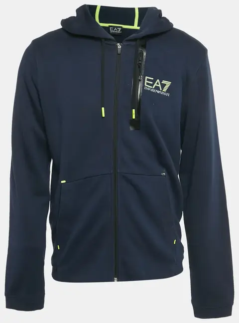 Emporio Armani Navy Blue Jersey Zip-Up Jacket XL