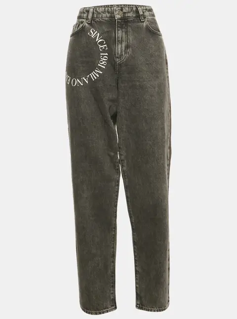 Emporio Armani Dark Grey Denim High Waist Jeans M