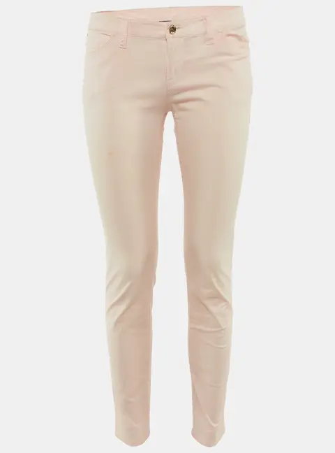 Emporio Armani Blush Pink Cotton Skinny Jeans M