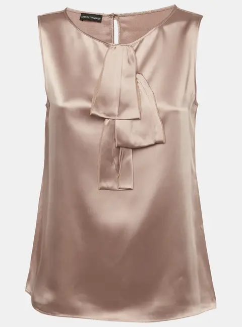 Emporio Armani Pink Satin Sleeveless Top M