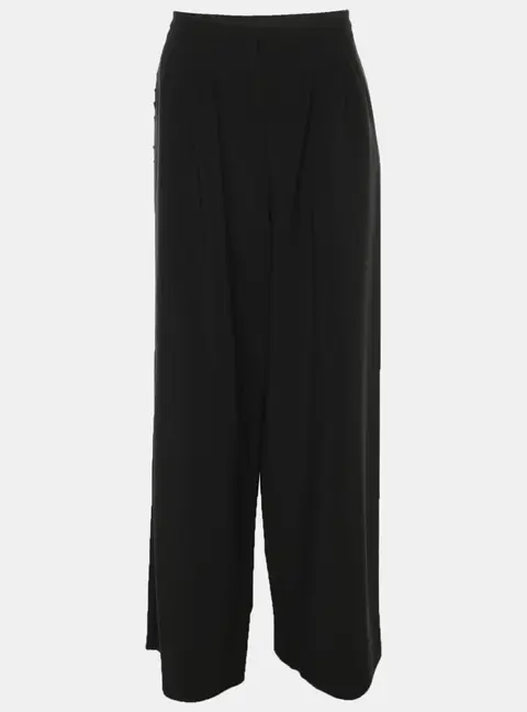 Emporio Armani Black Satin Palazzo Pants M
