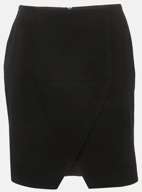 Emporio Armani Black Gabardine Pencil Skirt M