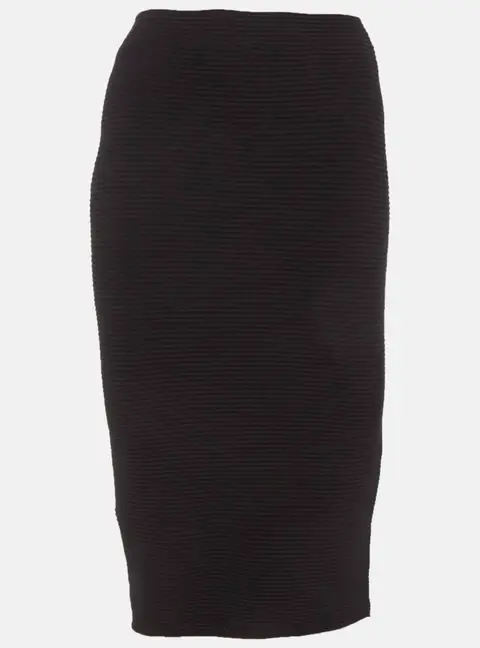 Emporio Armani Black Knit Midi Skirt M