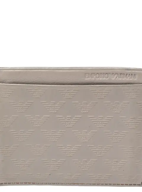 Emporio Armani Grey Leather Card Holder