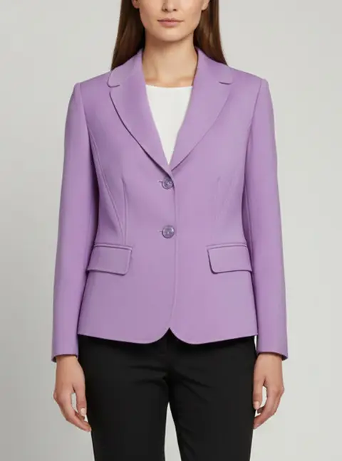 Escada Purple Wool Blend Regular Fit Blazer L