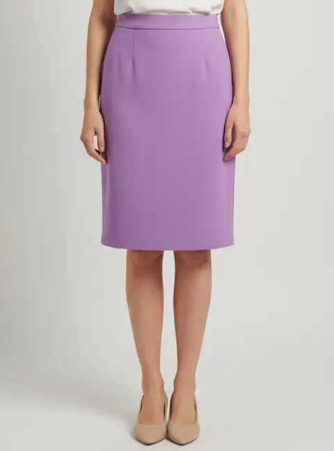 Escada Purple Wool Blend Pencil Skirt XL
