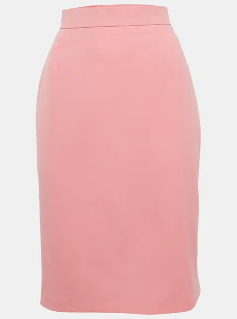 Escada By Margaretha Ley Pink Gabardine Pencil Skirt M