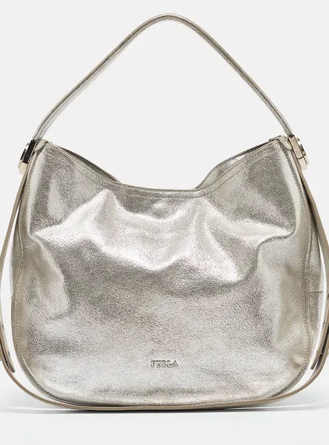 Furla Silver Leather Hobos