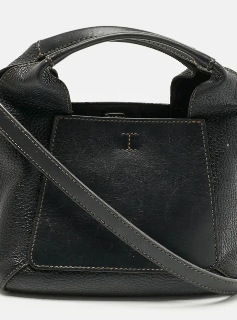 Furla Black Leather Mini Gilda Tote