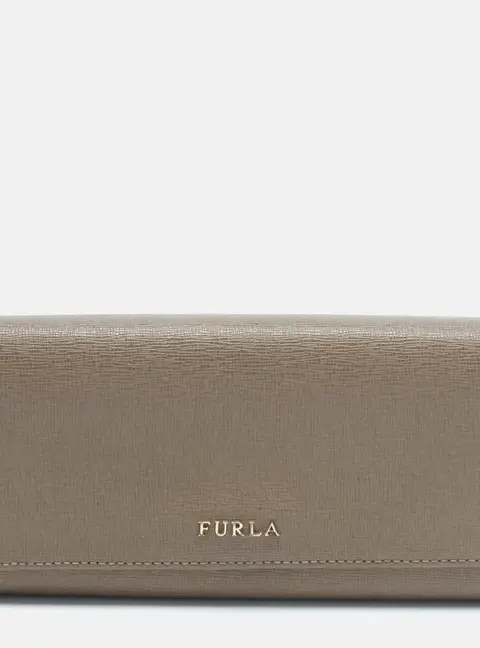 Furla Dark Beige Leather Continental Wallet