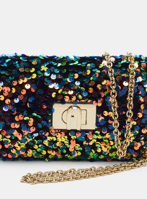 Furla 1927 Flap Mini Multicolor Sequins Shoulder Bag