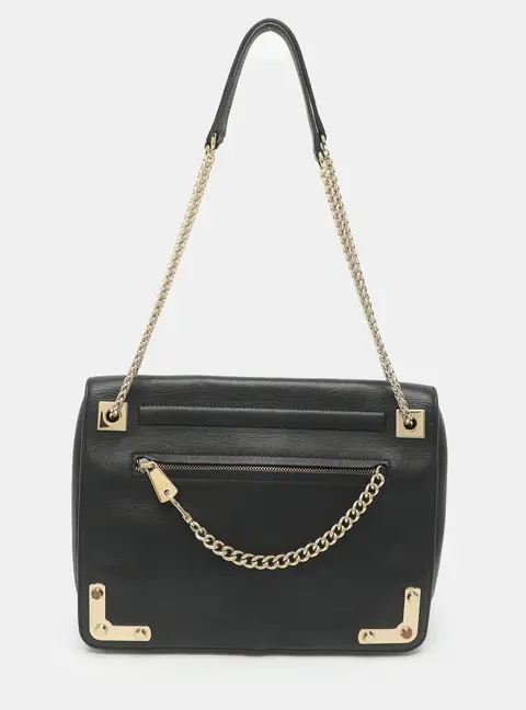 Furla Diana Black Leather Shoulder Bag