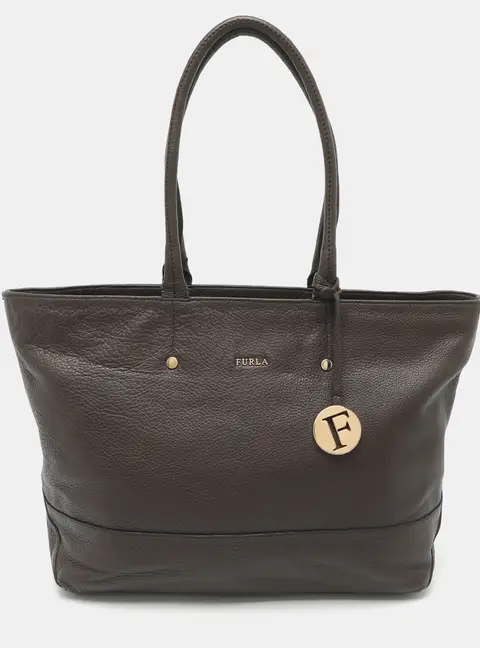 Furla Melissa Dark Brown Leather Tote