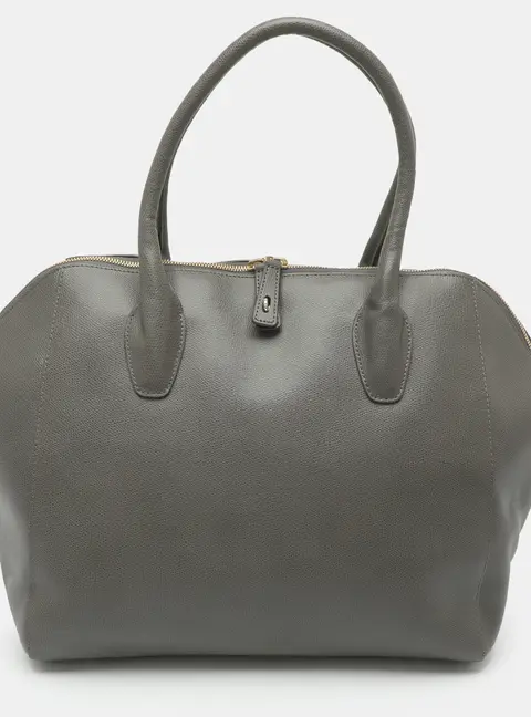 Furla Grey Leather Satchel