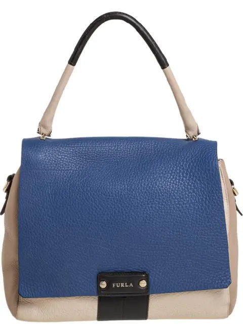 Furla Multicolor Leather Flap Top Handle Bag