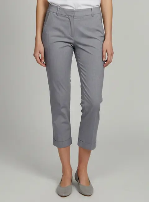 Fabiana Filippi Blue Stretch Cotton Capri Pants XS