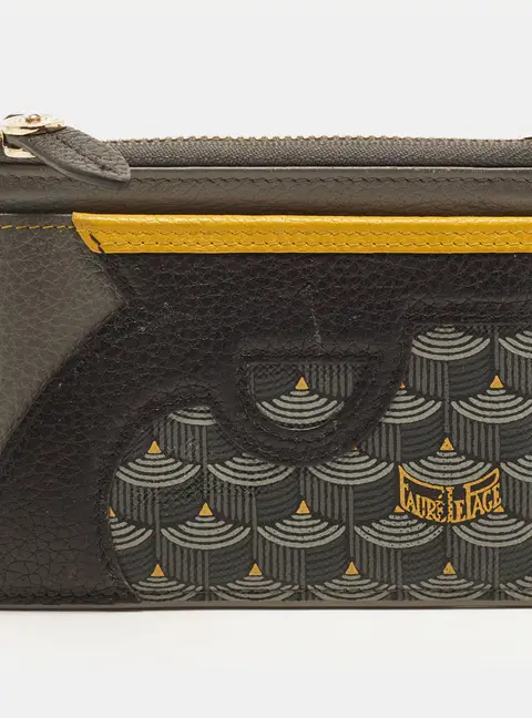 Faure Le Page Calibre Zip Grey Leather Card Case