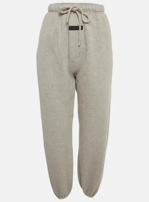 Essentials Fear of God Grey Cotton Knit Fleece Lined Sweatpants S